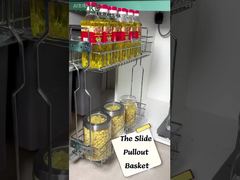 Introduce 3-Tier Sliding Seasoning Bottle Storage Rack Kitchen Cabinet Basket Soultion For You