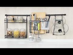 Multi Functional Kitchen Mounted Hanging Rack for Cabinet Storage and Organization
