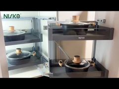 A Closer Look: Seasoning Bottle Pull Out Basket Soft Close 2 Shelves Side Mounted Kitchen Storage